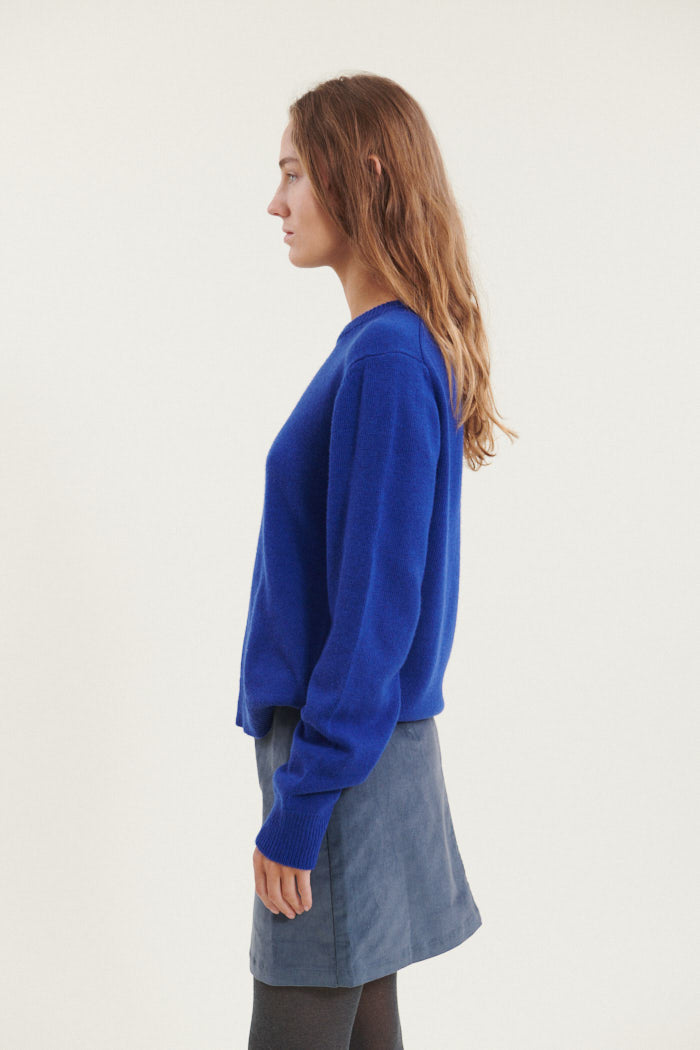 Basic Apparel Cady O-Neck Sweaters 713 Clematis Blue